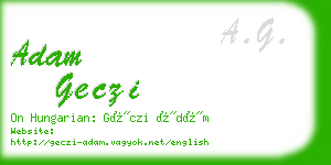 adam geczi business card